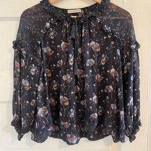 Ulla Johnson Silk Floral Top - Size 0